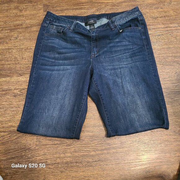 Venezia by Lane Bryant Dark Blue Women's Denim Jeans Size 18L Pre-Owned Outdoor - Picture 1 of 7